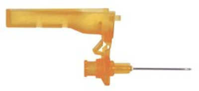 Safety Hypodermic Needle Carepoint Safety 1 Inch Length 25 Gauge Regular Wall Hinged Safety Needle