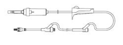 Primary IV Administration Set AMSafe Gravity 2 Ports 60 Drops / mL Drip Rate Without Filter 83 Inch Tubing Solution Primary IV Administration Set AMSafe Gravity 2 Ports 60 Drops / mL Drip Rate Without Filter 83 Inch Tubing Solution