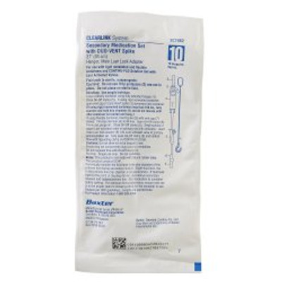Secondary IV Administration Set Clearlink Gravity Without Ports 10 Drops / mL Drip Rate Without Filter 37 Inch Tubing Medication