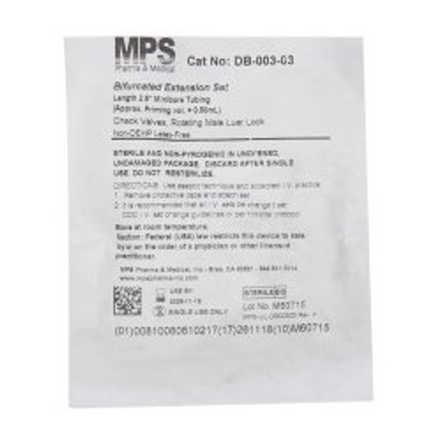 IV Extension Set Mini Bore 2-1/2 Inch Tubing Without Filter