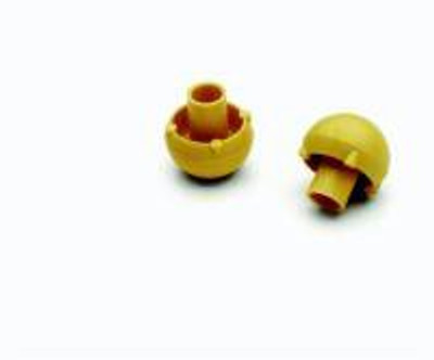 Syringe Tip Cap Yellow, Self-Righting