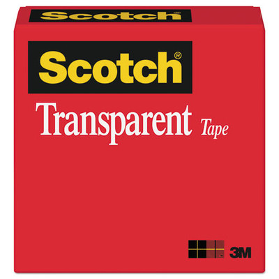 Transparent Tape, 1" Core, 0.75" X 36 Yds, Transparent Transparent Tape, 1" Core, 0.75" X 36 Yds, Transparent