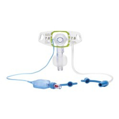 Cuffed Tracheostomy Tube Portex BLUselect Suctionaid Two Inner Cannulas Size 10.0 mm Adult