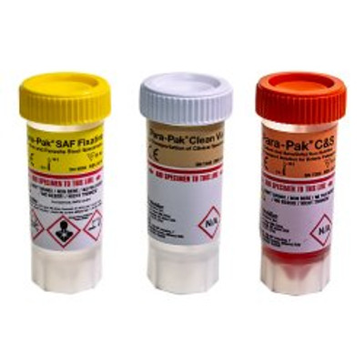 Specimen Collection and Transport Kit Para-Pak® 3-Vial 15 mL (1 oz.) / 15 mL (0.5 oz.) / 15 mL (0.5 oz.) Plastic Collection Vial NonSterile Specimen Collection and Transport Kit Para-Pak® 3-Vial 15 mL (1 oz.) / 15 mL (0.5 oz.) / 15 mL (0.5 oz.) Plastic Collection Vial NonSterile
