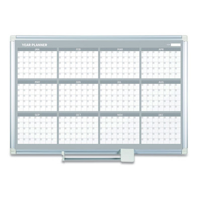 12 Month Planner, 48x36, Aluminum Frame