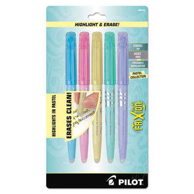 Frixion Light Pastel Collection Erasable Highlighters, Assorted Ink Colors, Chisel Tip, Assorted Barrel Colors, 5/pack Frixion Light Pastel Collection Erasable Highlighters, Assorted Ink Colors, Chisel Tip, Assorted Barrel Colors, 5/pack
