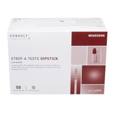 Respiratory Test Kit McKesson Consult Strep A Test 50 Tests CLIA Waived Respiratory Test Kit McKesson Consult Strep A Test 50 Tests CLIA Waived