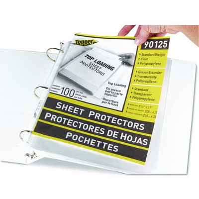 Top-load Polypropylene Sheet Protectors, Standard, Letter, Clear, 2", 100/box