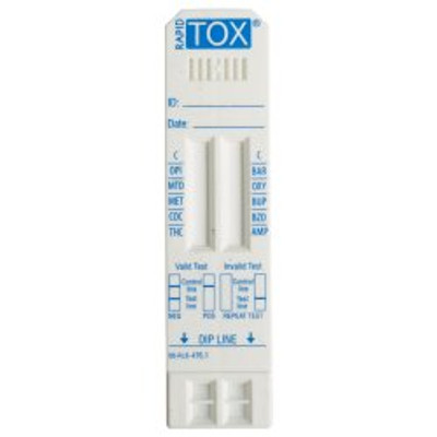 Drugs of Abuse Test Kit Rapid TOX® AMP, BAR, BUP, BZO, COC, mAMP/MET, MTD, OPI300, OXY, THC 50 Tests CLIA Waived