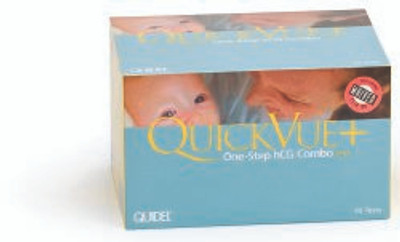Reproductive Health Test Kit QuickVue+® One-Step hCG Combo hCG Pregnancy Test 30 Tests CLIA Waived Sample Dependent Reproductive Health Test Kit QuickVue+® One-Step hCG Combo hCG Pregnancy Test 30 Tests CLIA Waived Sample Dependent