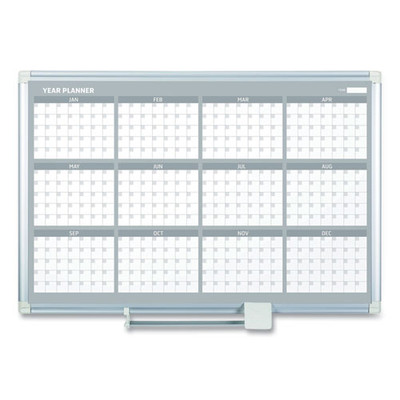 12 Month Year Planner, 36x24, Aluminum Frame