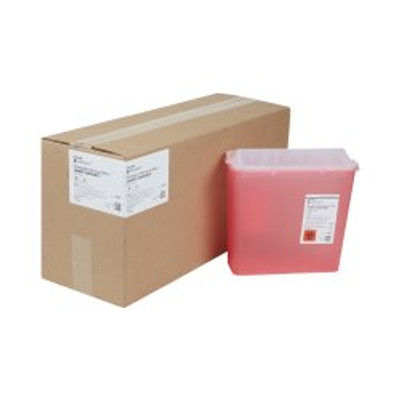 Sharps Container McKesson Prevent® Translucent Red Base 10-3/4 H X 10-1/2 W X 4-3/4 D Inch Horizontal Entry 1.25 Gallon Sharps Container McKesson Prevent® Translucent Red Base 10-3/4 H X 10-1/2 W X 4-3/4 D Inch Horizontal Entry 1.25 Gallon
