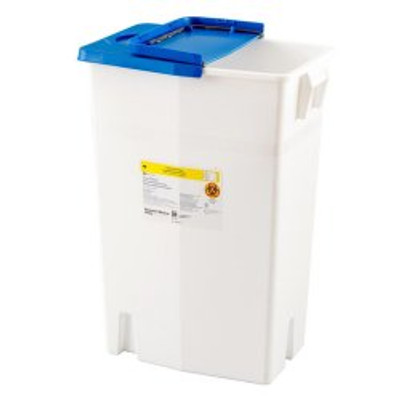 Pharmaceutical Waste Container PharmaSafety White Base 26 H X 12-3/4 D X 18-1/4 W Inch Vertical Entry 18 Gallon Pharmaceutical Waste Container PharmaSafety White Base 26 H X 12-3/4 D X 18-1/4 W Inch Vertical Entry 18 Gallon
