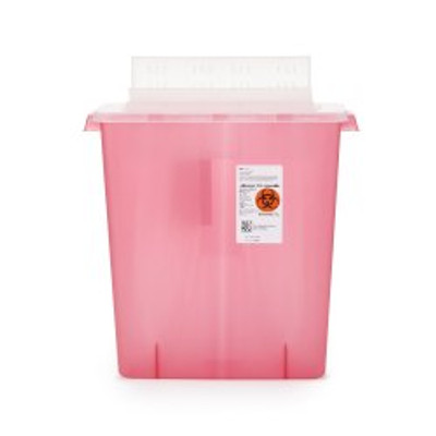 Sharps Container In-Room Translucent Red Base 16-1/4 H X 13-3/4 W X 6 D Inch Horizontal Entry 3 Gallon Sharps Container In-Room Translucent Red Base 16-1/4 H X 13-3/4 W X 6 D Inch Horizontal Entry 3 Gallon