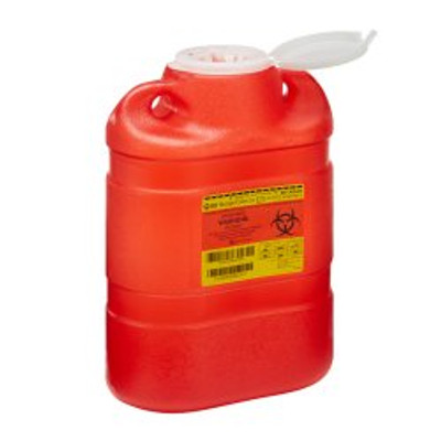Sharps Container BD Red Base 13-2/5 H X 9-2/5 W X 5-3/10 D Inch Vertical Entry 2.05 Gallon Sharps Container BD Red Base 13-2/5 H X 9-2/5 W X 5-3/10 D Inch Vertical Entry 2.05 Gallon