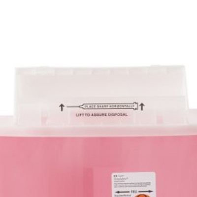 Sharps Container SharpStar In-Room Translucent Red Base 16-1/2 H X 13-3/4 W X 6 D Inch Horizontal Entry 3 Gallon Sharps Container SharpStar In-Room Translucent Red Base 16-1/2 H X 13-3/4 W X 6 D Inch Horizontal Entry 3 Gallon