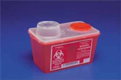 Sharps Container Monoject Red Base 17-7/10 H X 6-3/4 W X 10-1/2 D Inch Vertical Entry 3.5 Gallon Sharps Container Monoject Red Base 17-7/10 H X 6-3/4 W X 10-1/2 D Inch Vertical Entry 3.5 Gallon