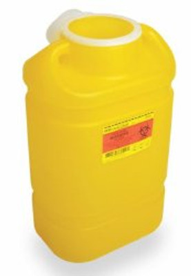 Chemotherapy Waste Container BD Yellow Base 12 H X 10-1/2 W X 7-1/2 D Inch Vertical Entry 3 Gallon