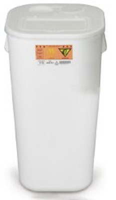 Chemotherapy Waste Container Chemo-Tainer White Base 25-1/2 H X 13-1/2 W X 13-1/2 D Inch Horizontal Entry 16 Gallon Chemotherapy Waste Container Chemo-Tainer White Base 25-1/2 H X 13-1/2 W X 13-1/2 D Inch Horizontal Entry 16 Gallon