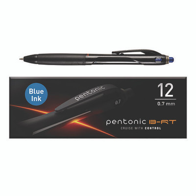 Pentonic Retractable Ballpoint Pen, Fine 0.7 Mm, Blue Ink, Blue Barrel, 12/pack Pentonic Retractable Ballpoint Pen, Fine 0.7 Mm, Blue Ink, Blue Barrel, 12/pack