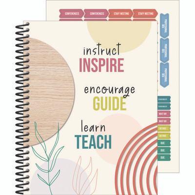 Teacher Planners, Weekly/monthly, Two-page Spread, 11 X 8.5, Multicolor Cover, True To You Theme Teacher Planners, Weekly/monthly, Two-page Spread, 11 X 8.5, Multicolor Cover, True To You Theme