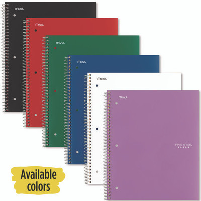 Wirebound Notebook, 1-subject, Wide/legal Rule, Randomly Assorted Cover Color, (100) 10.5 X 9.18 Sheets Wirebound Notebook, 1-subject, Wide/legal Rule, Randomly Assorted Cover Color, (100) 10.5 X 9.18 Sheets