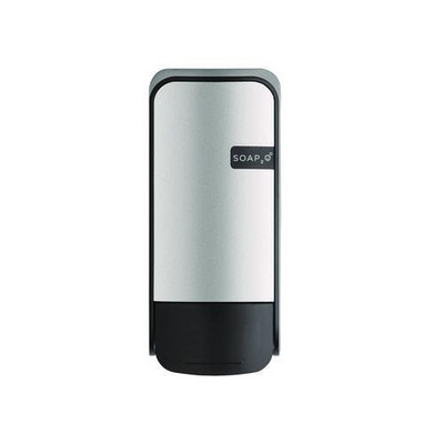 Wall-mounted Dispenser, 5" X 5" X 11", Black/faux Stainless Steel