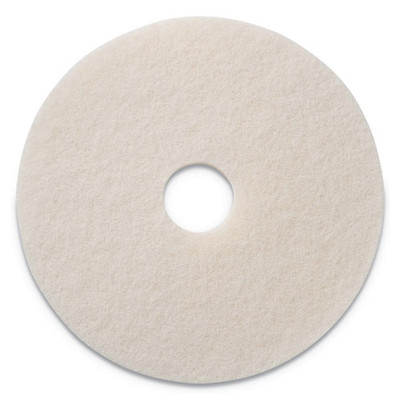Polishing Pads, 20" Diameter, White, 5/carton - VISAM7401220