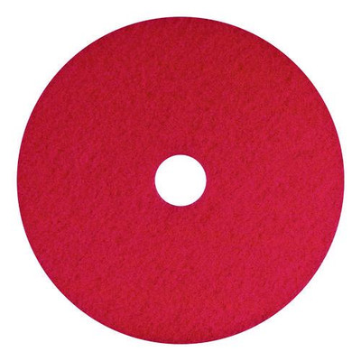 Buffing Pads, 16" Diameter, Red, 5/carton - VISAM7404416