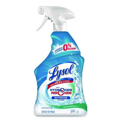 Bathroom Cleaner With Hydrogen Peroxide, Cool Spring Breeze, 32 Oz Trigger Spray Bottle