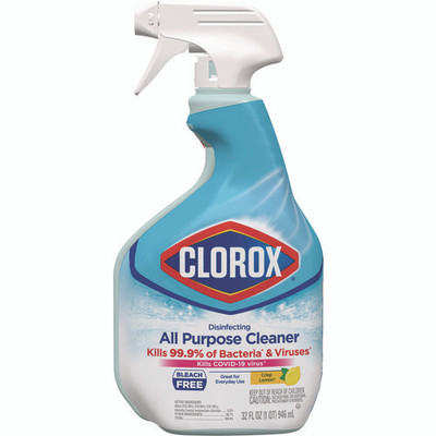 Disinfecting All Purpose Cleaner Spray, Crisp Lemon Scent, 32 Oz Bottle, 9/carton Disinfecting All Purpose Cleaner Spray, Crisp Lemon Scent, 32 Oz Bottle, 9/carton