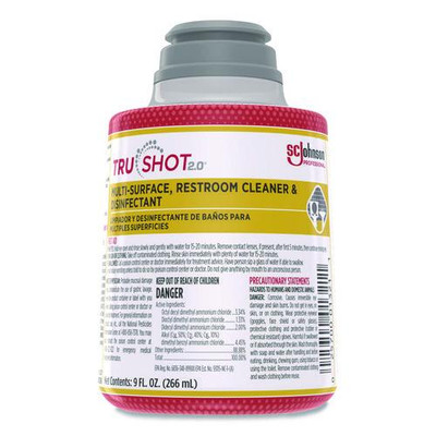 Trushot 2.0 Disinfectant Multisurface Cleaner, Fresh Scent, 9 Oz Cartridge, 4/carton