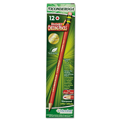 Erasable Colored Pencils, 2.6 Mm, 2b, Carmine Red Lead, Carmine Red Barrel, 12/pack Erasable Colored Pencils, 2.6 Mm, 2b, Carmine Red Lead, Carmine Red Barrel, 12/pack
