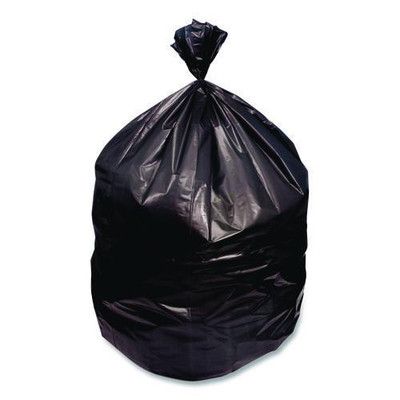 High-density Waste Can Liners, 33 Gal, 16 Mic, 33 X 40, Black, Roll, 250/carton