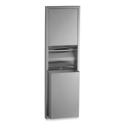 Classicseries Semi-recessed Convertible Paper Towel Dispenser/waste Receptacle, 17.44 X 8.19 X 56.25, Satin Stainless Steel Classicseries Semi-recessed Convertible Paper Towel Dispenser/waste Receptacle, 17.44 X 8.19 X 56.25, Satin Stainless Steel