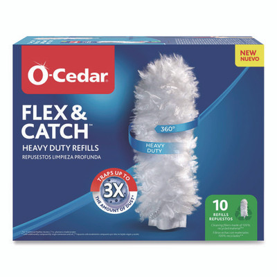 Flex And Catch Duster Heavy-duty Refills, Polyester, White, 10/pack, 4 Packs/carton Flex And Catch Duster Heavy-duty Refills, Polyester, White, 10/pack, 4 Packs/carton