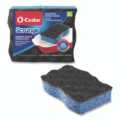 Scrunge Heavy-duty Sponge, 2.63" X 4.25", 1" Thick, Black/blue, 2/pack Scrunge Heavy-duty Sponge, 2.63" X 4.25", 1" Thick, Black/blue, 2/pack