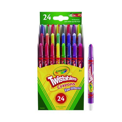 Twistables Mini Crayons, Fun Effects, Assorted, 24/pack