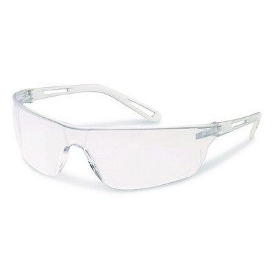 Zenon Z-lyte Safety Glasses, Scratch-resistant, Clear Plastic Frame, Clear Polycarbonate Lens