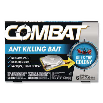 Combat Ant Killing System, Child-resistant, Kills Queen And Colony, 6/box