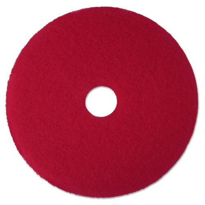 Low-speed Buffer Floor Pads 5100, 19" Diameter, Red, 5/carton