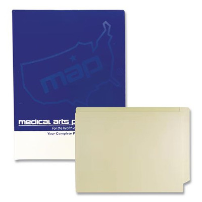 Economy End Tab File Folder, Straight Tabs, Letter Size, 0.75" Expansion, Manila, 500/box