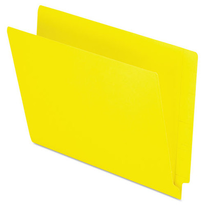 Colored End Tab Folders With Reinforced Double-ply Straight Cut Tabs, Letter Size, 0.75" Expansion, Yellow, 100/box Colored End Tab Folders With Reinforced Double-ply Straight Cut Tabs, Letter Size, 0.75" Expansion, Yellow, 100/box