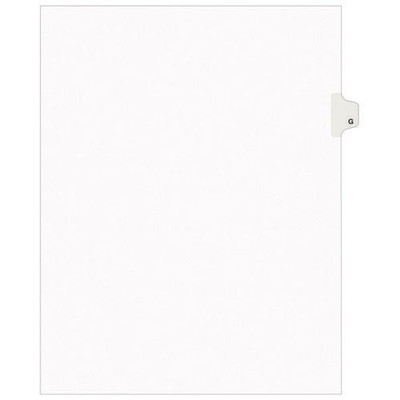 Preprinted Legal Exhibit Side Tab Index Dividers, Avery Style, 26-tab, G, 11 X 8.5, White, 25/set, (1407)