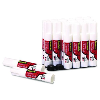 Permanent Glue Stick, 0.28 Oz, Dries Clear, 18/pack