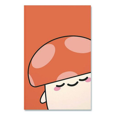 Smoko Kai Mushroom Layflat Notebook, 1 Subject, Medium/college Rule, Orange/white Cover, (72) 8 X 5 Sheets