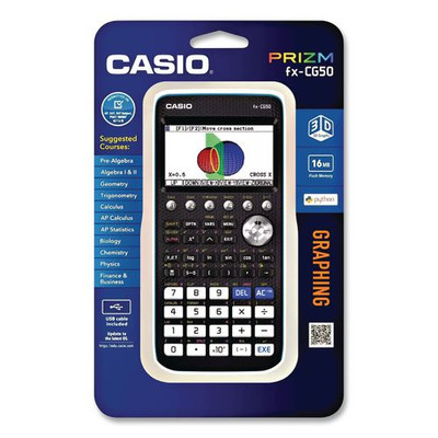 Fx-cg50 Prizm Color Graphing Calculator, 21-digit Lcd, Black
