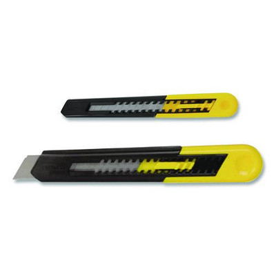 Two-pack Quick Point Snap Off Blade Utility Knife, 9 Mm And 18 Mm Blades, Yellow/black