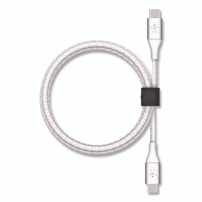 Boost Charge Braided Usb-c To Usb-c Cable, 6.6 Ft, White Boost Charge Braided Usb-c To Usb-c Cable, 6.6 Ft, White