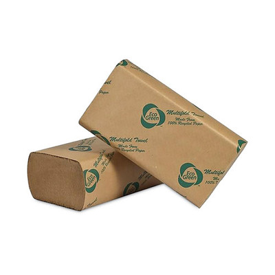Recycled Multifold Paper Towels, 1-ply, 9.5 X 9.5, Natural Kraft, 250/pack, 16 Packs/carton Recycled Multifold Paper Towels, 1-ply, 9.5 X 9.5, Natural Kraft, 250/pack, 16 Packs/carton
